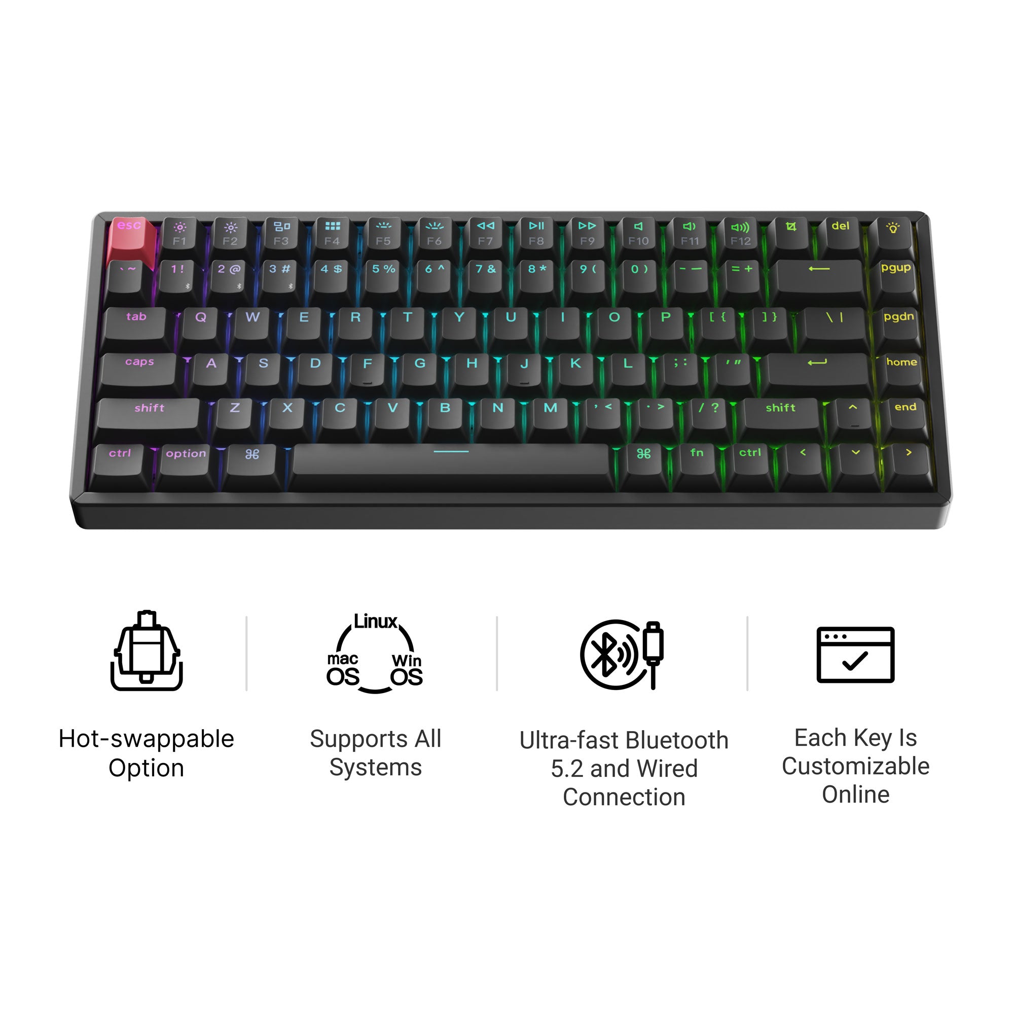 真*優様 極美品　Keychron K2 Version 3 QMK Keychron K2 QMK Wireless Mechanical Keyboard (Version 3)