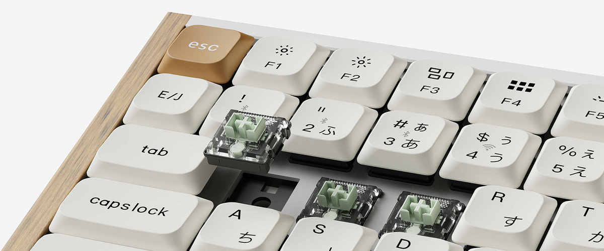 Keychron K3 HE Wireless Magnetic Switch Keyboard (Japan JIS Layout) White Version Metal and Wood Frame