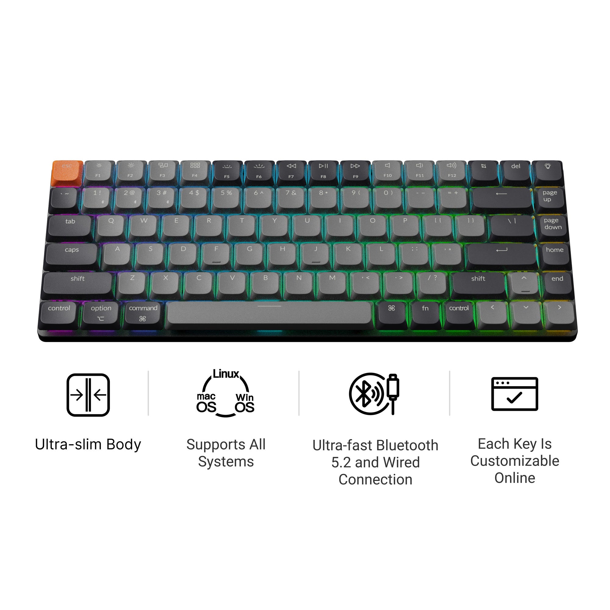 Keychron K3 QMK Wireless Mechanical Keyboard (Version 3)