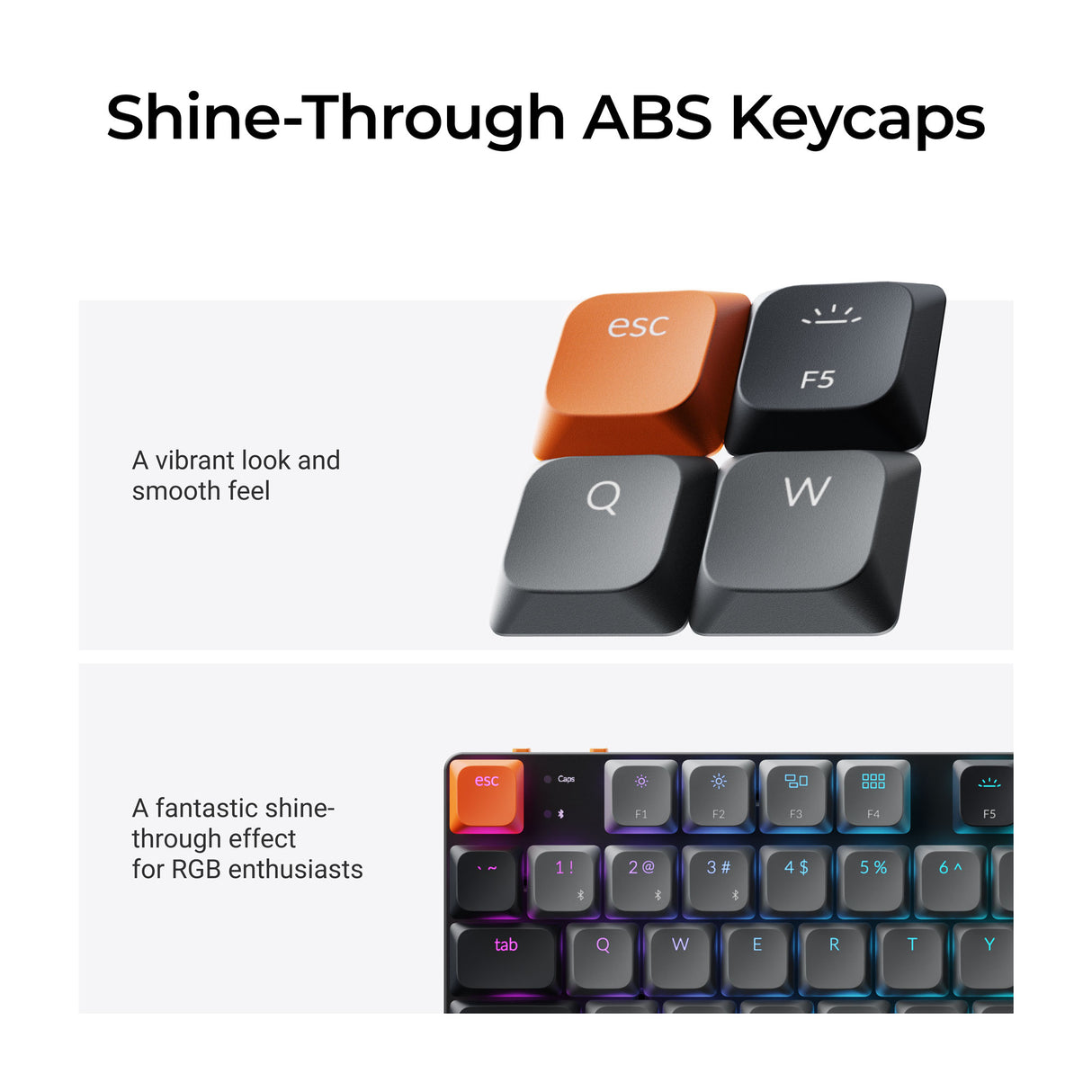 Keychron K5X Shine-through ABS Keycaps