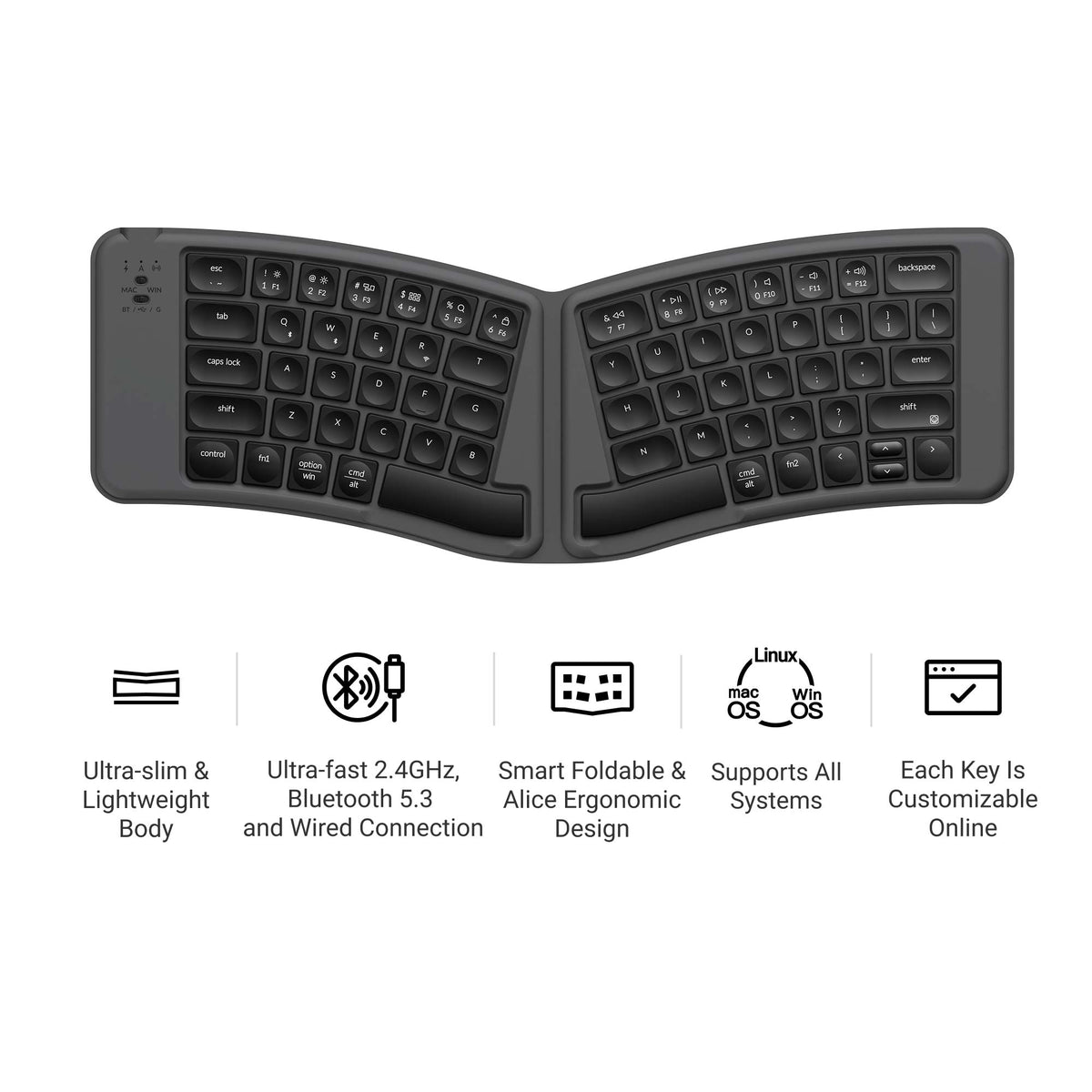 Keychron B11 Pro Ultra-Slim Wireless Foldable Keyboard reference image