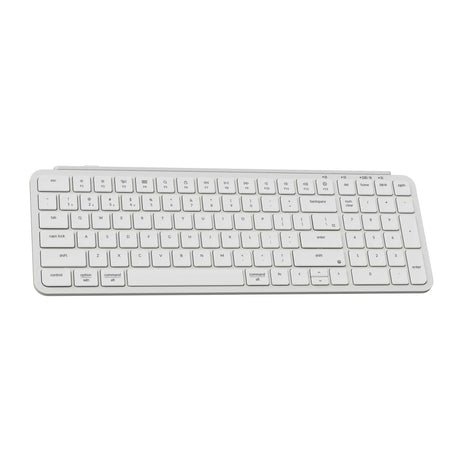 Keychron B2 Pro Ultra Slim Wireless Keyboard 96 Percent Layout for Mac Windows and Android Ivory White