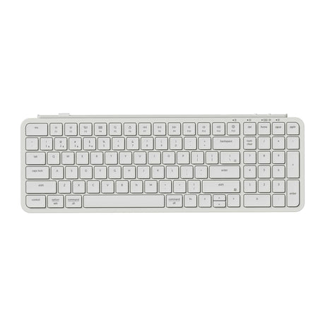 Keychron B2 Pro Ultra Slim Wireless Keyboard 96 Percent Layout for Mac Windows and Android Ivory White