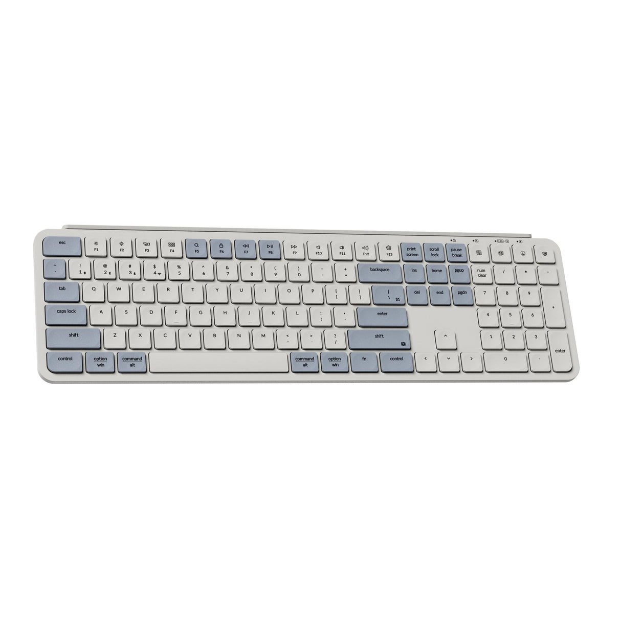 Keychron B6 Pro Ultra Slim Wireless Keyboard full size Layout for Mac Windows Linux Retro Blue