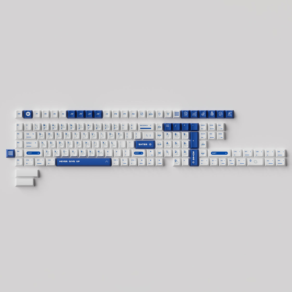 Keychron Blue Planet Cherry Profile Dye-Sub PBT Full Keycap Set