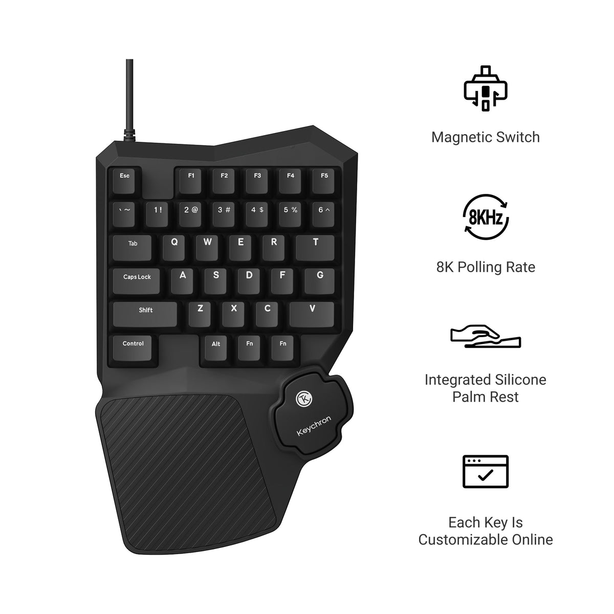 Keychron Keychron C0 HE One Handed Magnetic Switch Gaming Keyboard