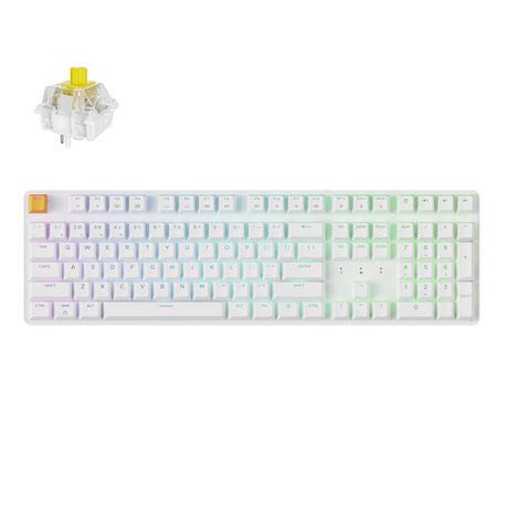 Keychron J5 QMK Wireless Custom Mechanical Keyboard RGB Backlight White Keychron Super Banana