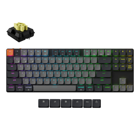 Keychron-K1-Version-6-Ultra-Slim-TKL-Layout-QMK-Wireless-Mechanical-Keyboard-Low-Profile-Banana-Switch-RGB-Backlight