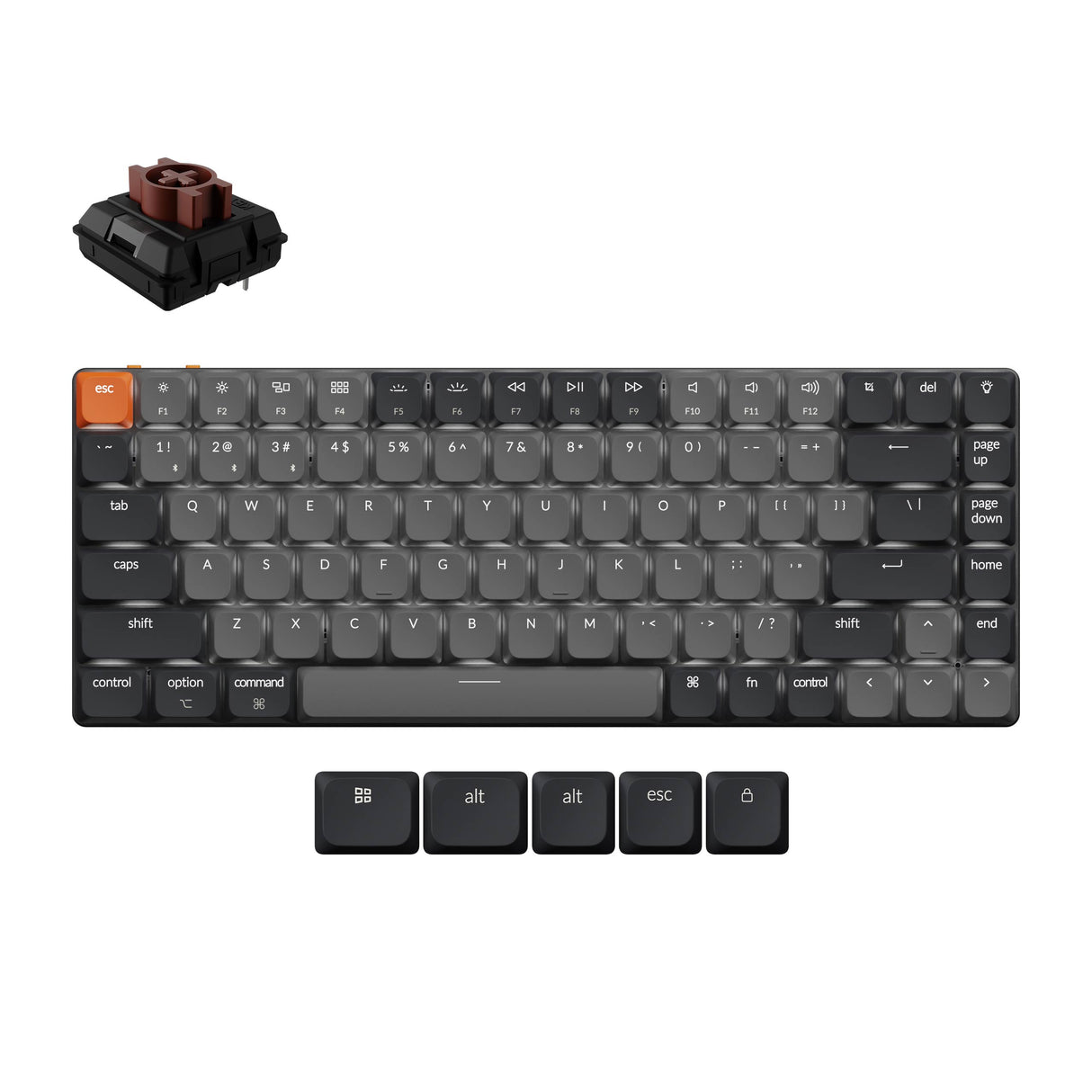 Keychron K3 Version 3 Ultra Slim Wireless Mechanical Keyboard Low Profile Brown Switch WIth White Backlight