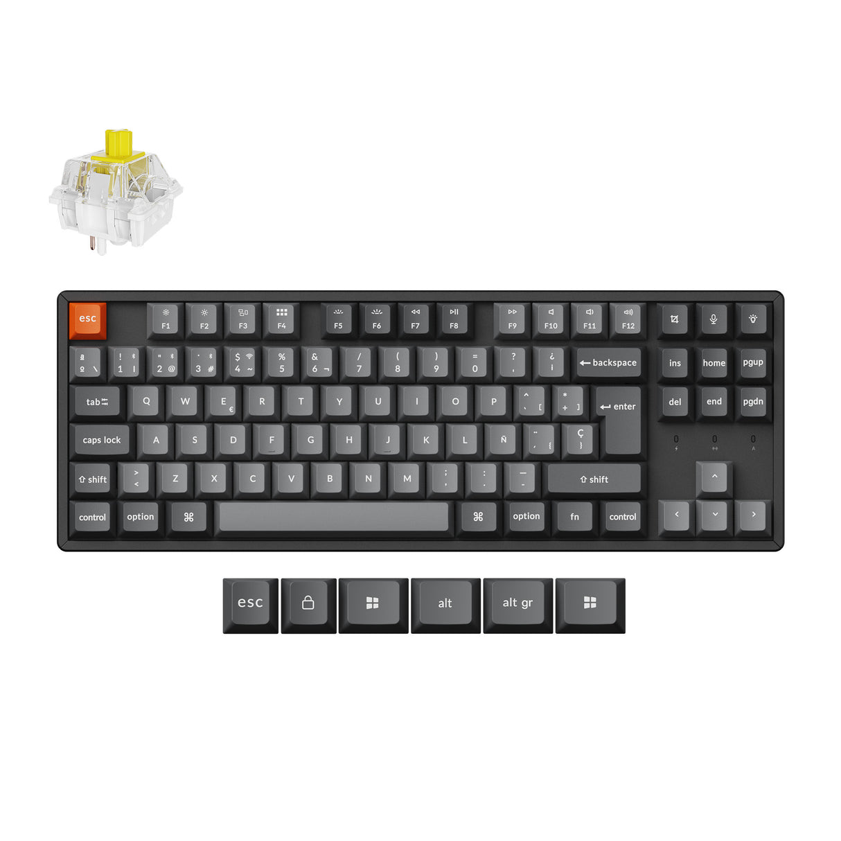 Keychron-K8-Max-QMK-Wireless-Custom-Mechanical-Keyboard-80_-Layout-Fully-Assembled-for-Mac-Windows-Linux-Keychron-ISO-ES-Layout-3