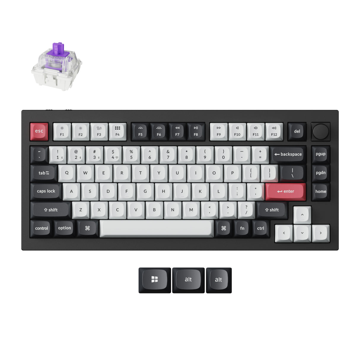 Keychron Q1 HE QMK Wireless Custom Keyboard Carbon Black