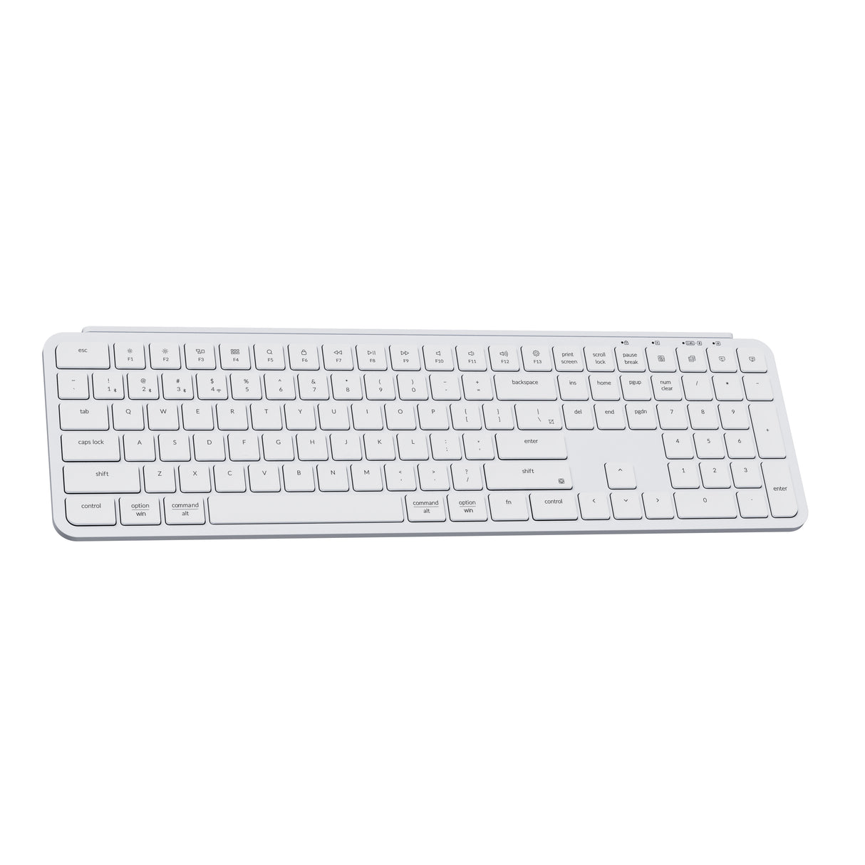 Keychron B6 Pro Ultra Slim Wireless Keyboard full size Layout for Mac Windows Linux Ivory White