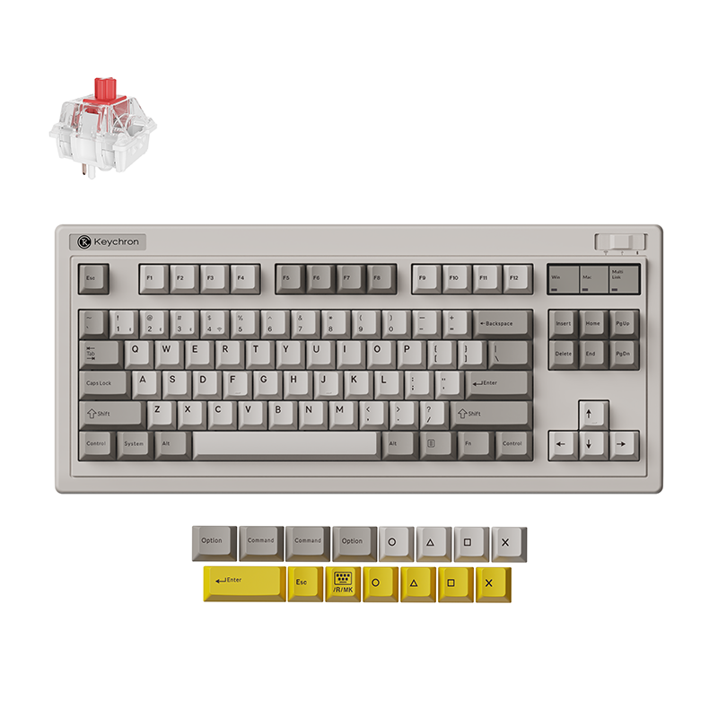 Keychron R3 QMK Wireless Mechanical Keyboard-red