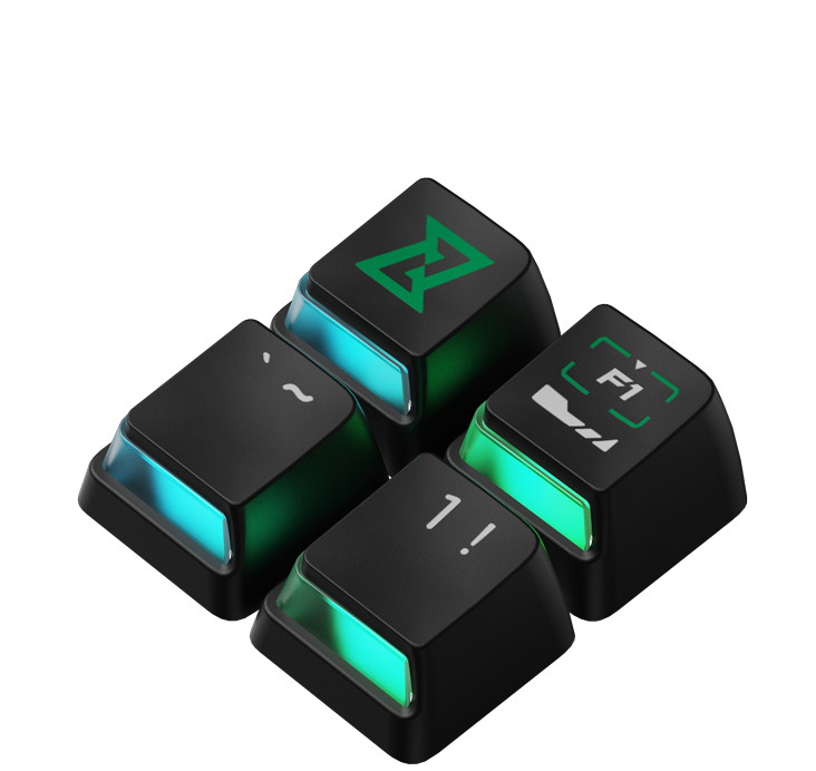 Shine-through PBT Keycaps