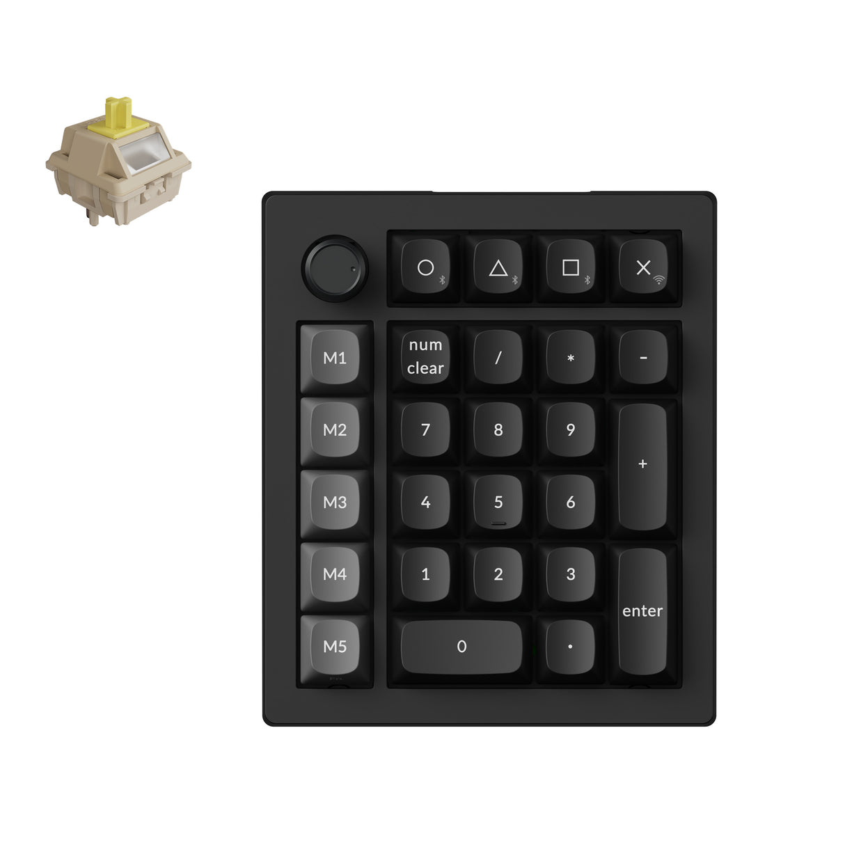 V0-Ultra-8K-Wireless-Custom-Number-Pad-Hot-swappable-RGB-Backlight-Banana-Switch-Black