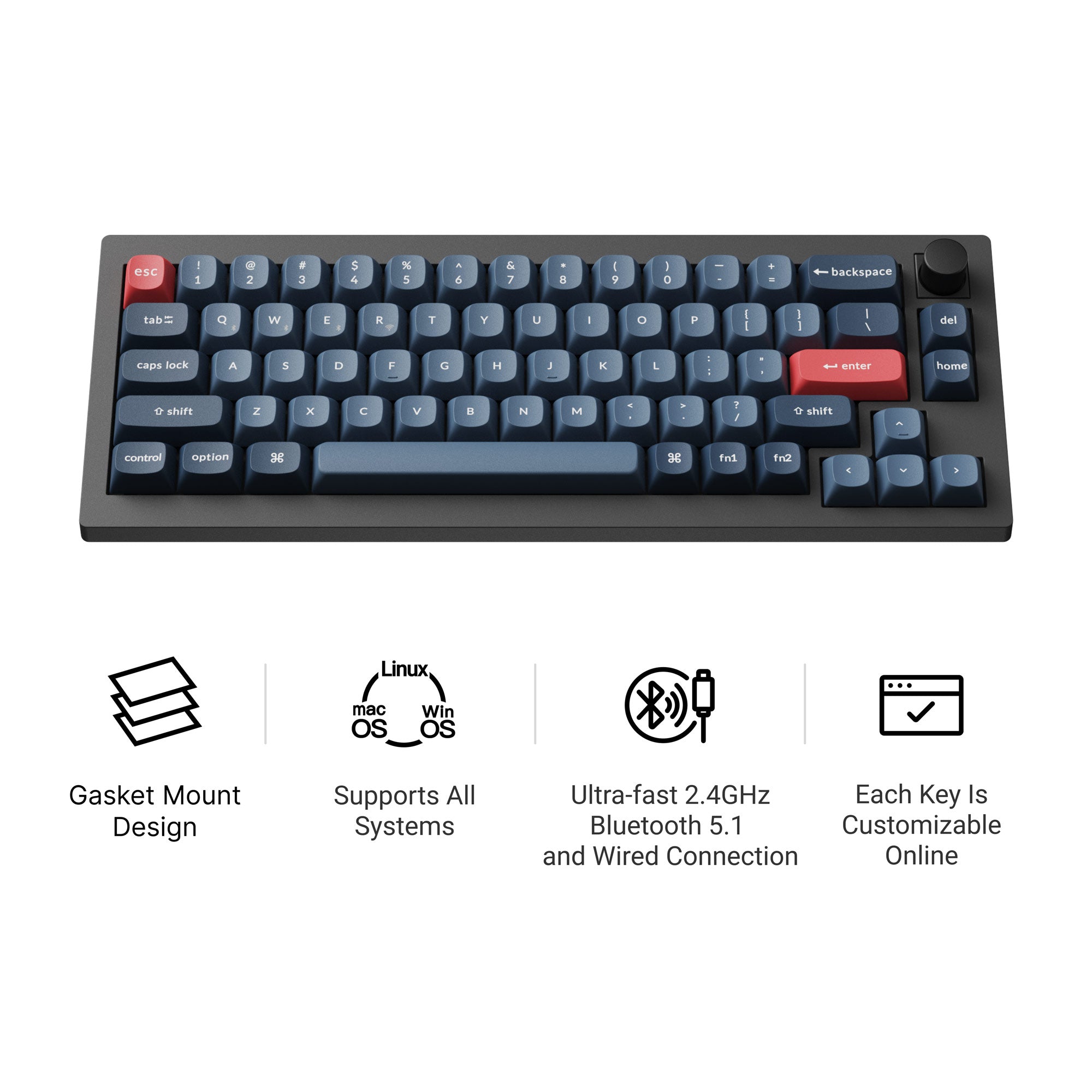 Keychron V2 Max QMK/VIA Wireless Custom Mechanical Keyboard