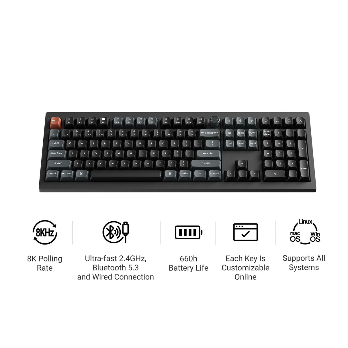 Keychron V6 Ultra 8K Wireless Custom Mechanical Keyboard Iconic Features