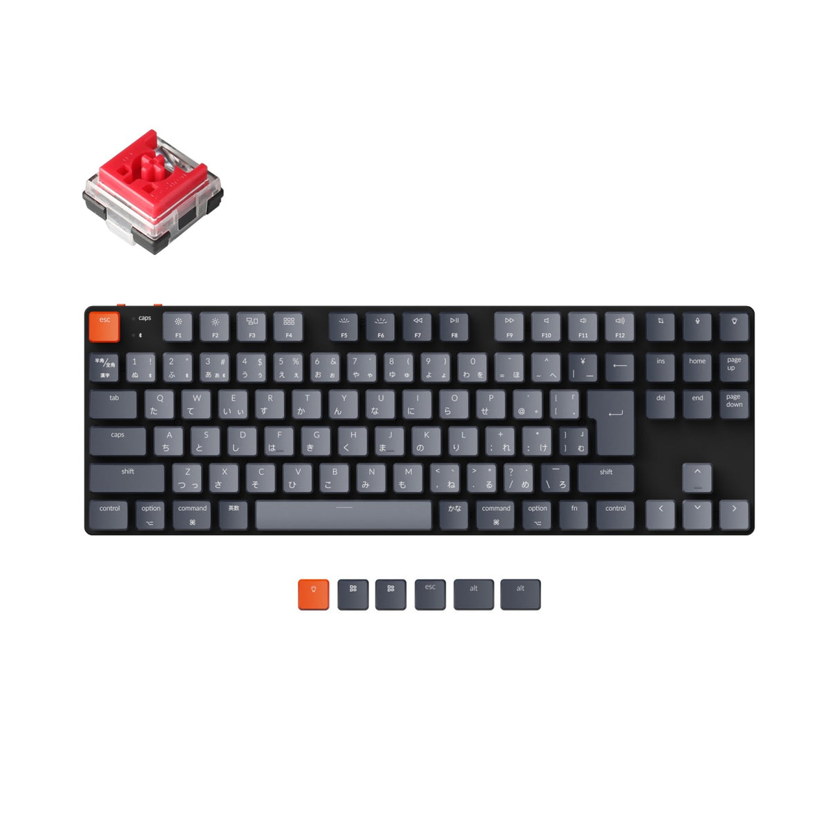 Keychron K1 SE Ultra Slim Wireless Mechanical Keyboard Low Profile Optical Switch Red White Backlight For Mac Windows