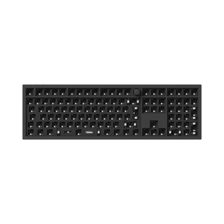 Keychron Q6 Pro QMK/VIA wireless custom mechanical keyboard 100 percent layout full aluminum black frame for Mac WIndows Linux with RGB backlight and hot-swappable barebone ISO