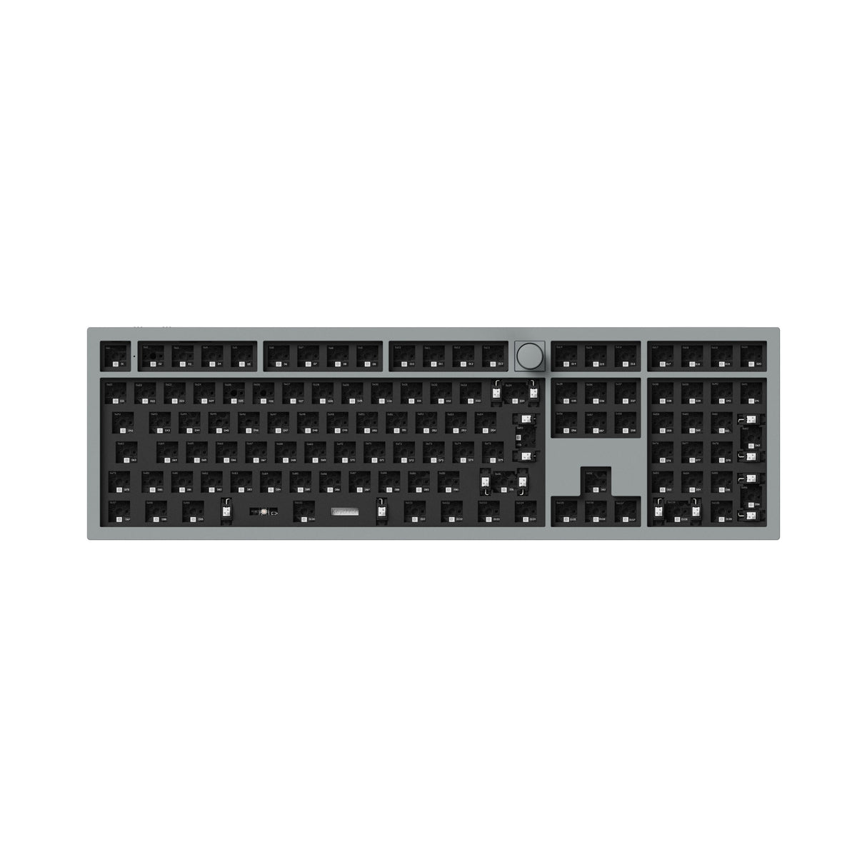 Keychron Q6 Pro QMK/VIA wireless custom mechanical keyboard 100 percent layout full aluminum grey frame for Mac WIndows Linux with RGB backlight and hot-swappable barebone ISO