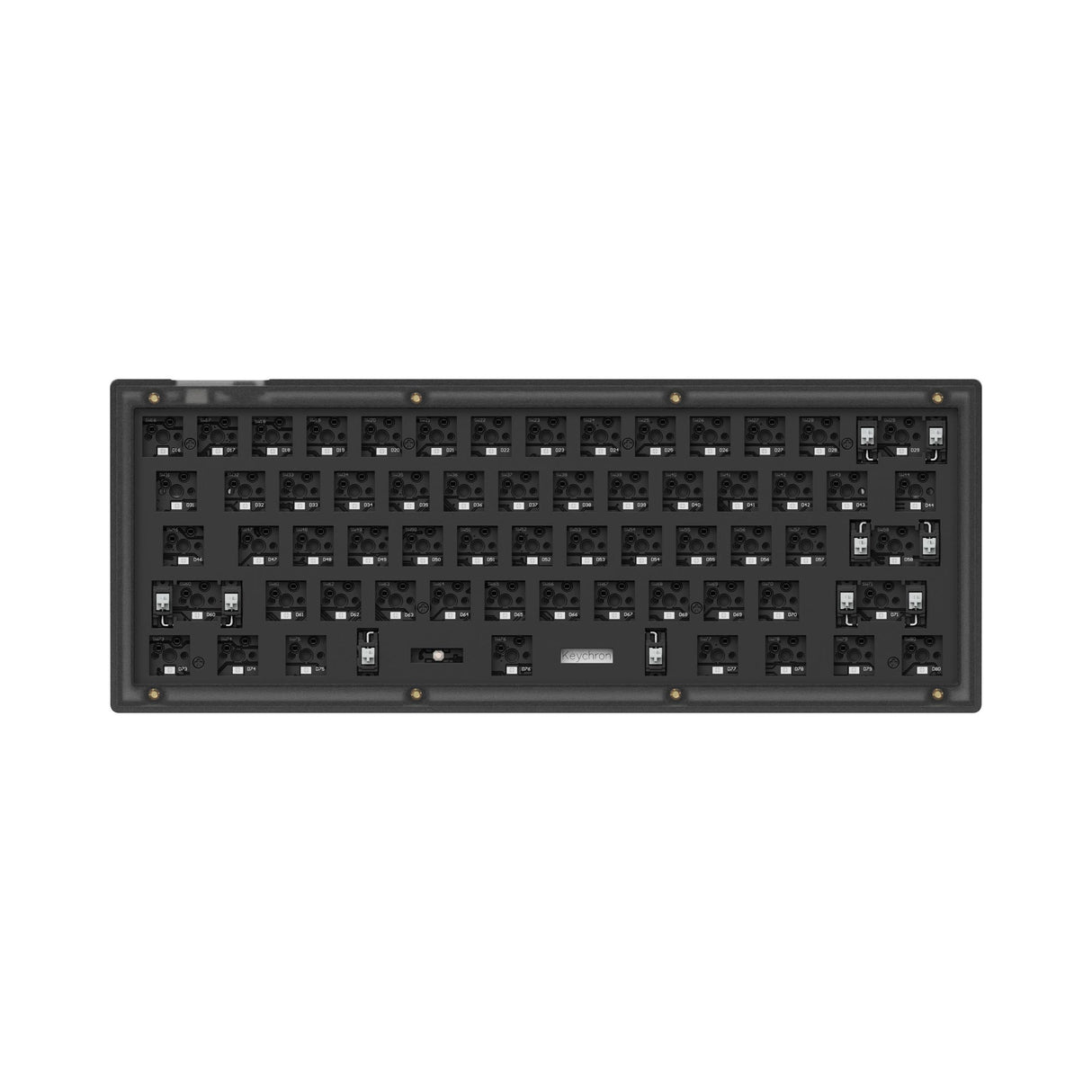 Keychron V4 QMK VIA custom mechanical keyboard 60 percent layout frosted black for Mac Windows iOS RGB backlight hot swappable barebone