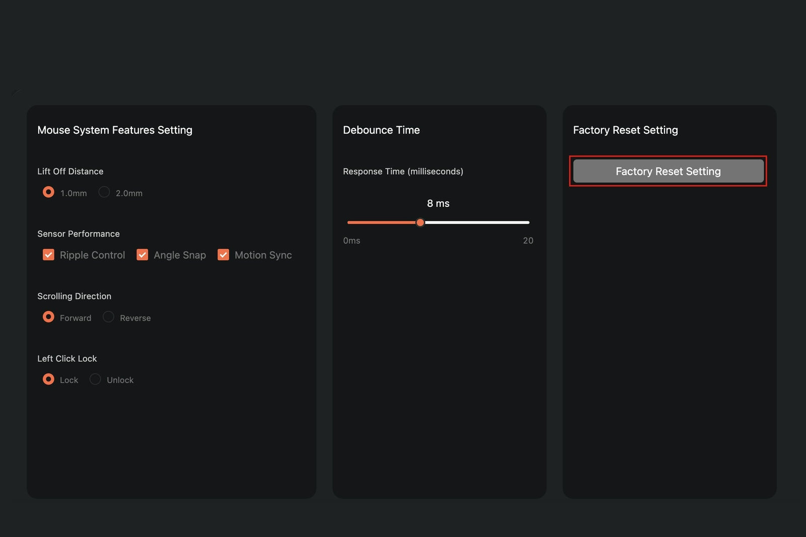 How to Make Mouse Factory Reset Setting on Launcher