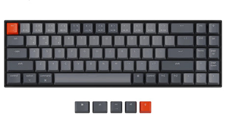 Keychron K14 70-percent compact wireless mechanical keyboard for Mac Windows and hot-swappable with Gateron mechanical switch