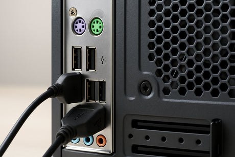 where to plug in keyboard and mouse on pc