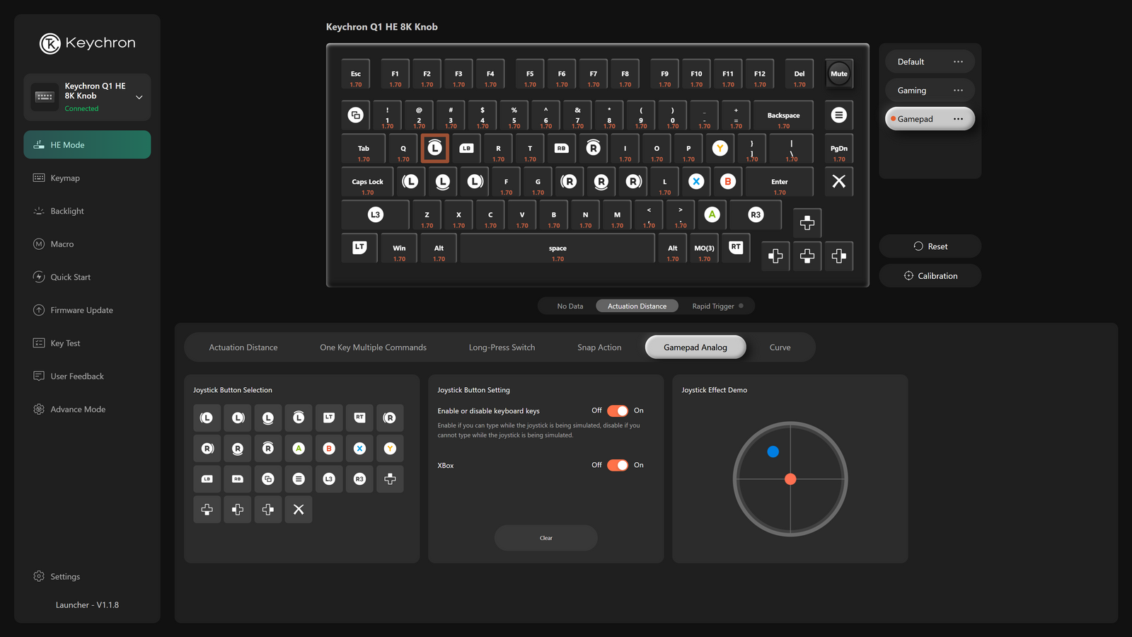 How to Set Gamepad Analog and Gamepad Curves on Launcher