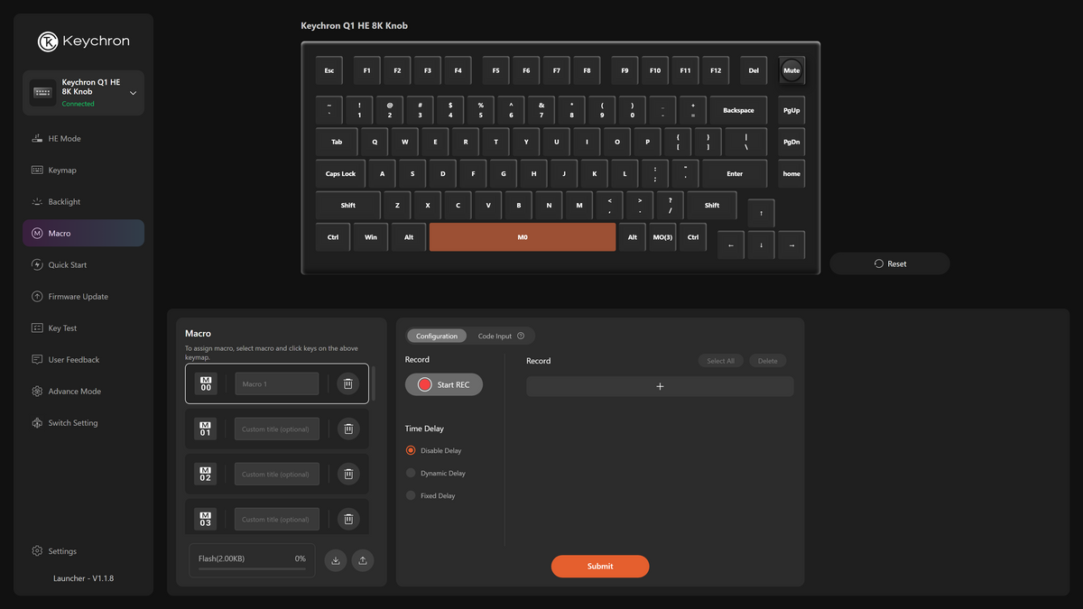 วิธีสร้าง Macro บน Keychron Launcher