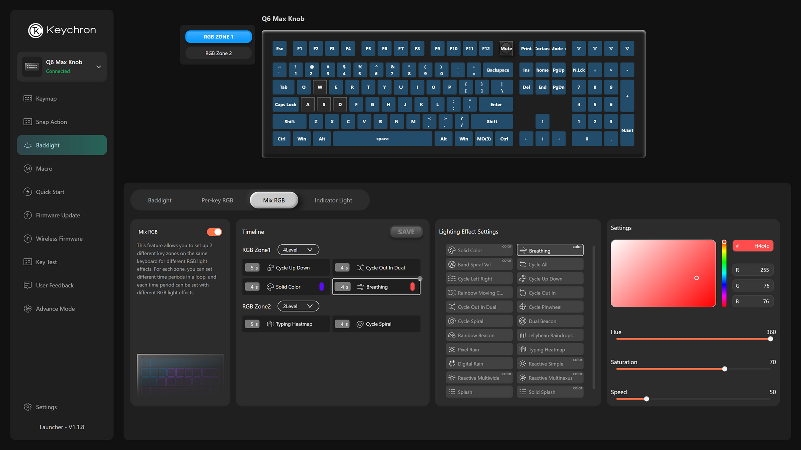 How to Set Mix RGB on Launcher