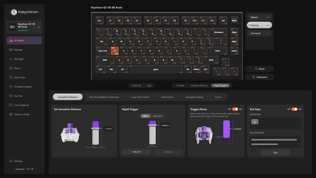 How to use HE mode on Keychron Launcher