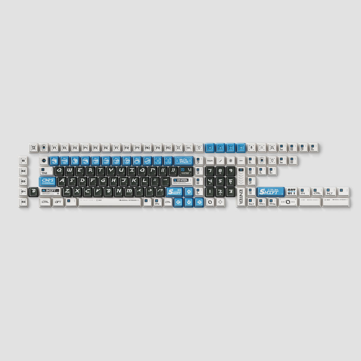 Arsenal - Nuclear Power Shine-through Dye-Sub PBT Keycap Set