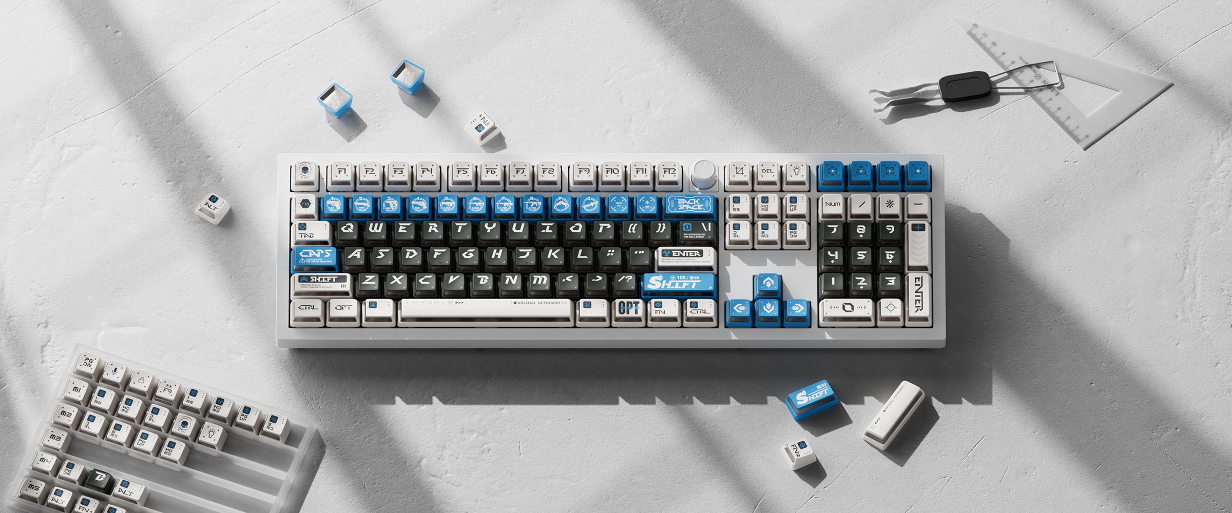 Arsenal - Nuclear Power Shine-through Dye-Sub PBT Full Keycap Set