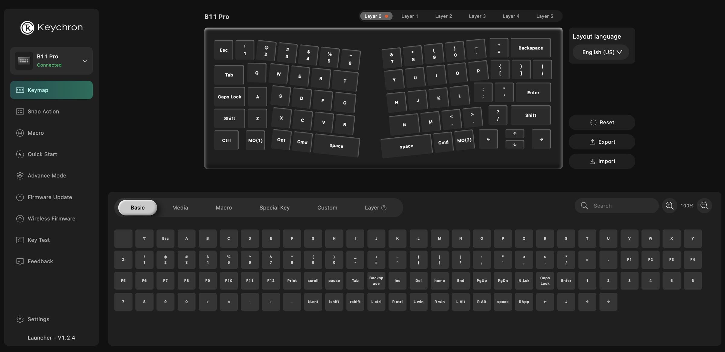 Keychron B11 Pro Ultra-Slim Wireless Foldable Keyboard
