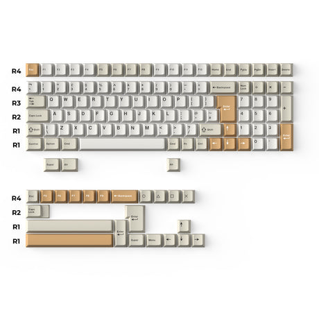 Cherry Profile Double-Shot PBT Full Set Keycaps-Camel-5