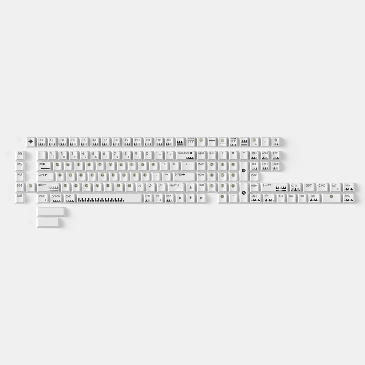 Classic Piano-Cherry Profile Dye-Sub PBT Full Keycap Set