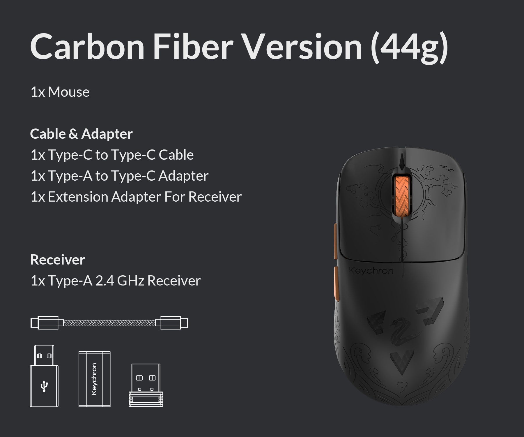 Conteúdo da caixa — Carbon Fiber