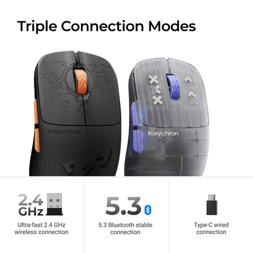 Keychron G3 Ultra Light Wireless Mouse Triple Connection Modes