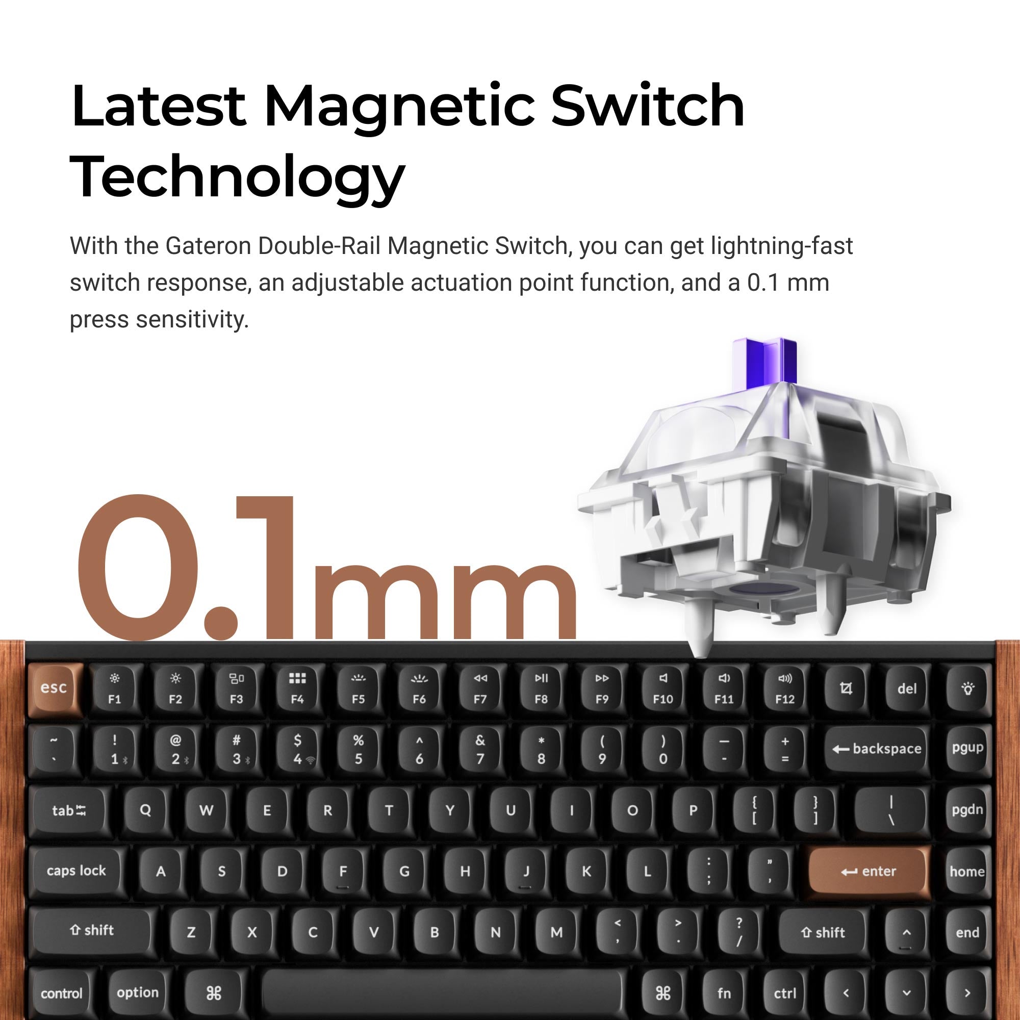 Keychron K2 HE Wireless Magnetic Switch Custom Keyboard keyboard image