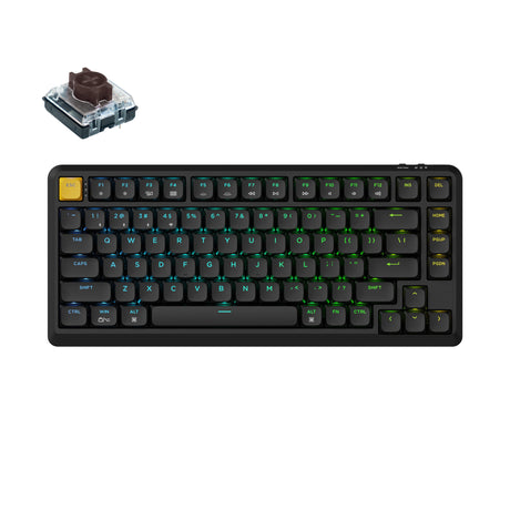 Keychron J1 Swappable RGB Backlight Brown Switch - Black