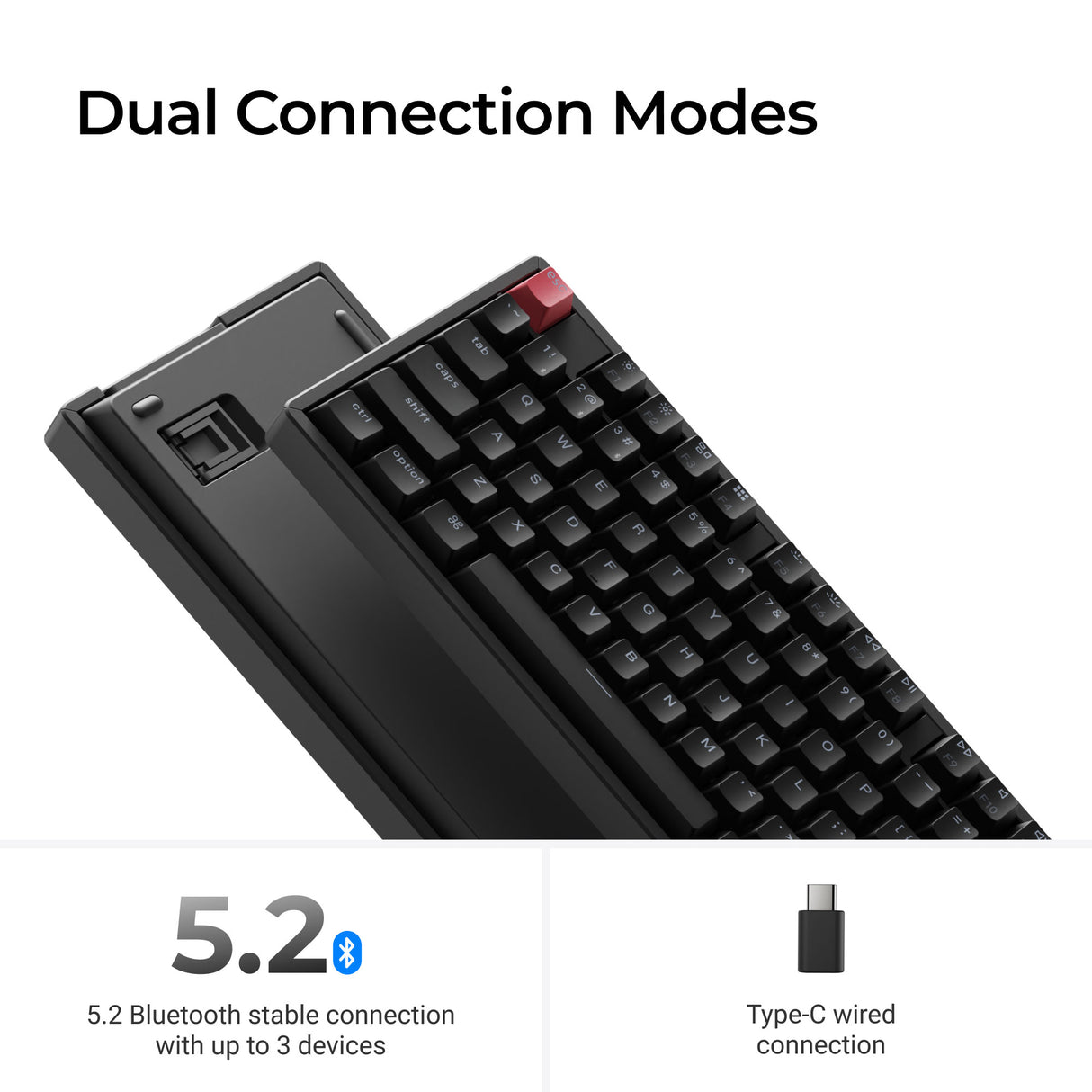 Keychron K10 QMK Wireless Mechanical Keyboard (Version 2) Dual Connection Modes