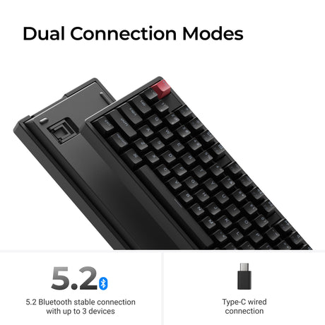 Keychron K10 QMK Wireless Mechanical Keyboard (Version 2) Dual Connection Modes