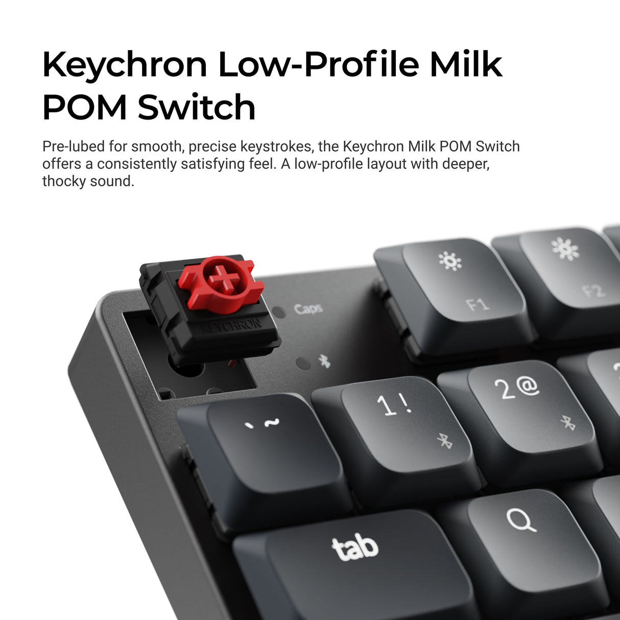 Keychron K1 QMK Version 6 Milk POM Switch