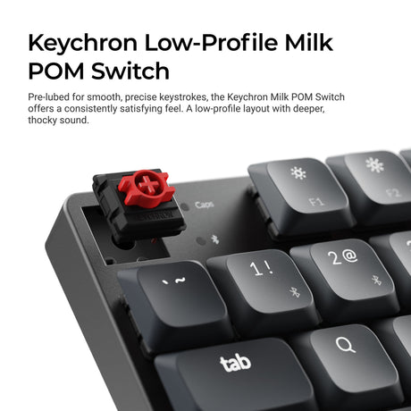Keychron K1 QMK Version 6 Milk POM Switch
