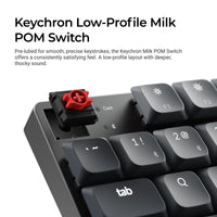 Keychron K1 QMK Version 6 Milk POM Switch
