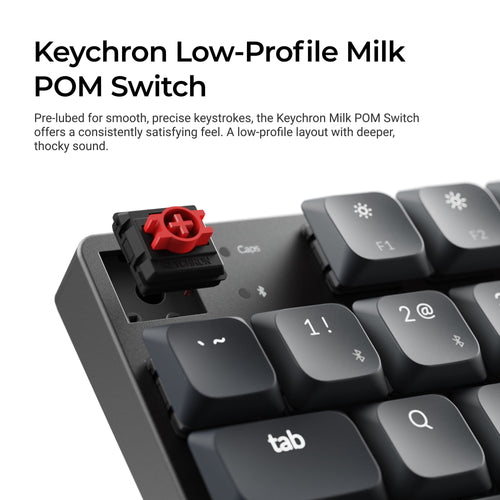 Keychron K1 QMK Version 6 Milk POM Switch