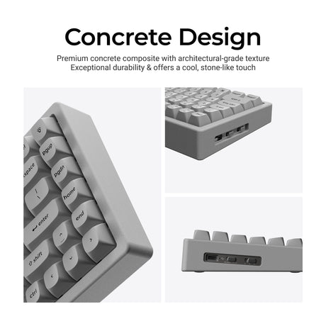 Keychron K2 HE Wireless Magnetic Switch Custom Keyboard - Concrete Edition Design