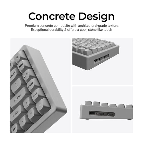 Keychron K2 HE Wireless Magnetic Switch Custom Keyboard - Concrete Edition Design
