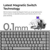 Keychron K2 HE Wireless Magnetic Switch Custom Keyboard - Concrete Edition Magnetic Switch